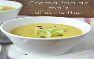 Crema Fría De Maíz Al Estilo Thai
