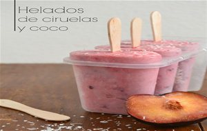 Helados De Ciruelas Y Coco
