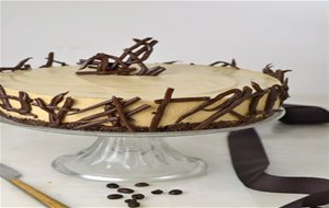 Tarta Fría De Mousse De Café. Deliciosa Y &#161;sin Horno!
