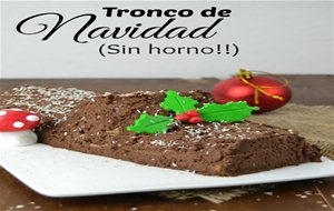 Tronco De Navidad Con Chocolate &#161;sin Horno! 
