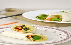 Wraps De Hummus Con Verduras. Receta Sana
