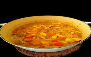 
curry Jamaicano De Pollo, Calabaza Y Mango
