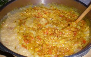 Masoor Dal, Plato Indio De Lentejas Naranjas