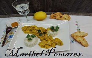 Pollo Al Curry Con Arroz En Thermomix.
