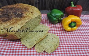 Pan Integral De Pimientos Con Semillas De Amapola, Sésamo, Linaza Y Girasol.
