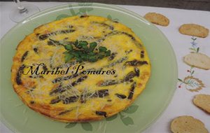 Tortilla De Judías Verdes Y Salmón.
