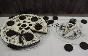 Tarta Chocolate Blanco Y Galletas Oreo.
