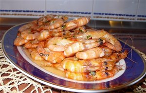 Langostinos Al Horno.
