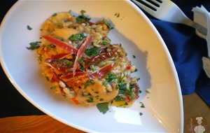 Risotto Al Parmesano Con  Champiñones, Verduras Y Tomates Secos
