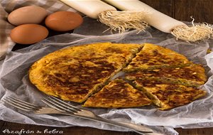 Tortilla De Puerros Y Queso De Cabra
