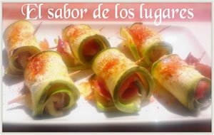 Rollitos De Calabacín, Lacón Y Queso.
