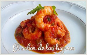 Langostinos En Salsa De Tomate.
