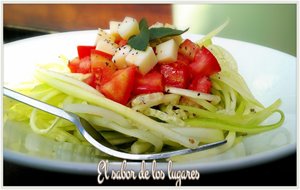 Ensalada De Espaguetis De Pepino.
