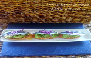 Canapés De Boquerón Y Aguacate.
