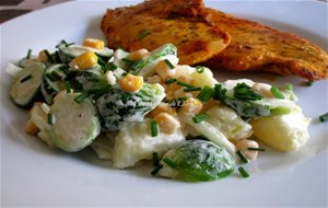 Ensalada De Coles De Bruselas Con Patatas
