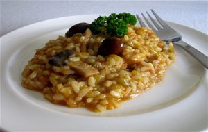 Arroz Meloso Con Setas Y Verduras
