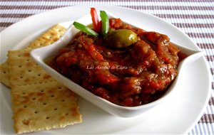 Baba Ganoush Con Pimientos Asados 
