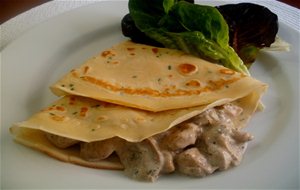 Crepes Con Pollo Y Champiñones
