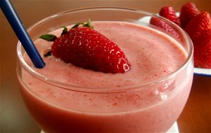 Batido De Fresas Con Yogurt 
