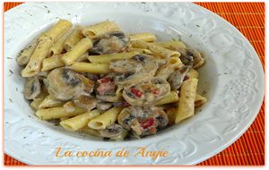 Macarrones Con Champiñones Y Paté
