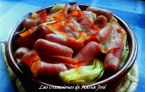 Repollo Al Horno Con Salchichas Y Bacon