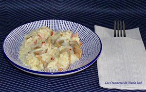 Risotto De Champiñones Y Bacon, Con Arroz Semintegral