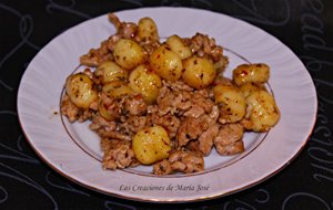 Ñoquis Con Carne En Salsa Chimichurri