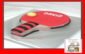 Tarta Raqueta De Ping Pong
