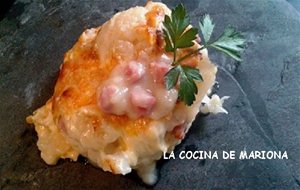Coliflor Con Taquitos De Jamón Y Roux De Carne