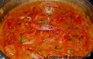 Gambas En Salsa Marinera