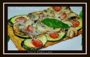 Coca De Verduras Y Pesto 
