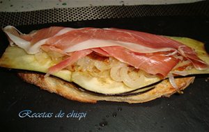 Tosta De Berenjena Y Cebolla
