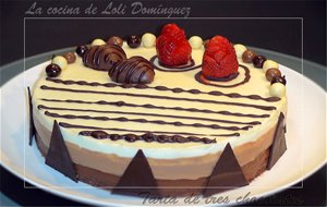 Tarta De Tres Chocolates
