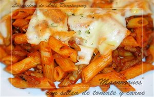 Macarrones Con Salsa De Tomate Y Carne
