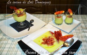 Crema Fría De Melón Con Jamón
