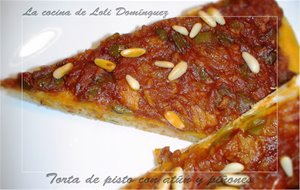 Torta De Pisto Con Atún Y Piñones
