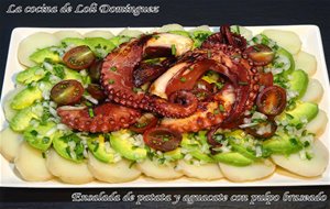 Ensalada De Patata Y Aguacate Con Pulpo Braseado
