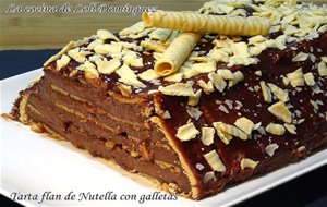 Tarta Flan De Nutella Con Galletas Súper Fácil
