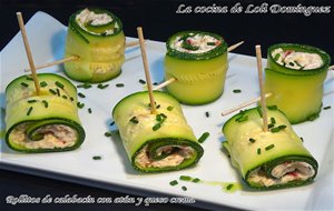 Rollitos De Calabacín Con Atún Y Queso Crema
