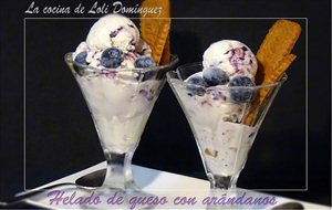 Helado De Queso Con Arándanos
