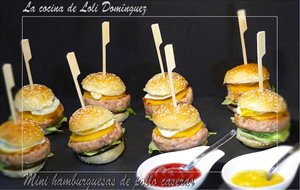 Mini Hamburguesas De Pollo Caseras
