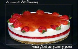 Tarta Fácil De Queso Y Fresa Sin Horno
