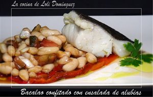 Bacalao Confitado Con Ensalada De Alubias
