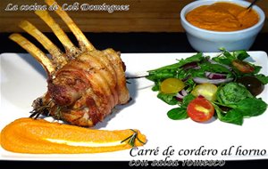 Carré De Cordero Al Horno Con Salsa Romesco
