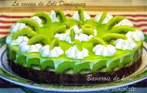 Bavarois De Kiwi Sobre Base De Brownie De Chocolate
