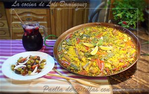 Paella De Costillas Con Verduras
