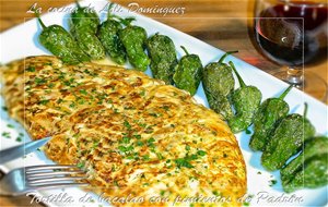 Tortilla De Bacalao Con Pimientos De Padrón
