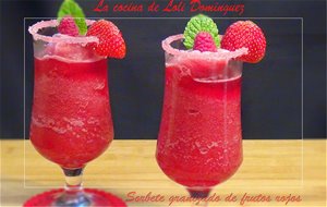 Sorbete Granizado De Frutos Rojos
