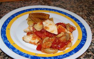 Receta De Pollo Con Piquillo Y Champiñones
