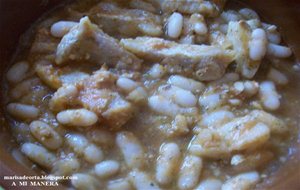 Guiso De Bacalao A Las Alubias
